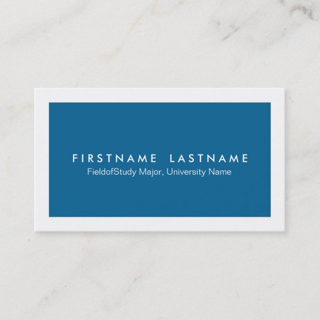 Simple Modern Student Business Cards (Front)