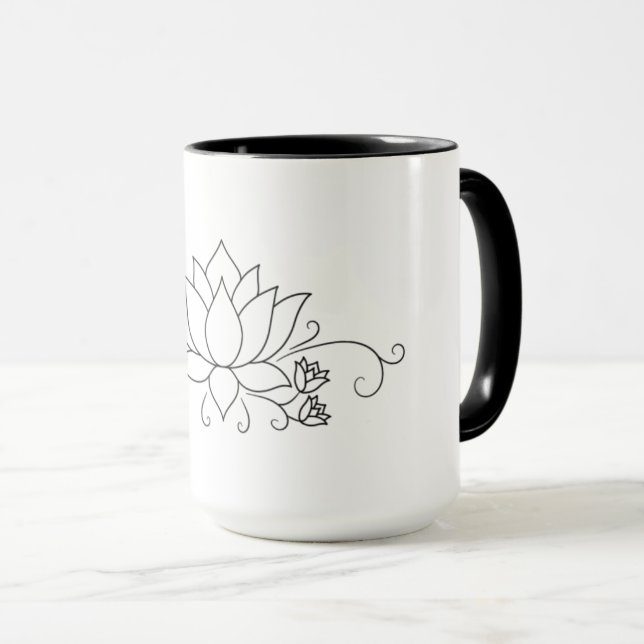 Simple Modern Style with Floral Design Mug (Front Right)