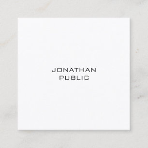 Simple Modern Stylish Design Professional Template Square Business Card