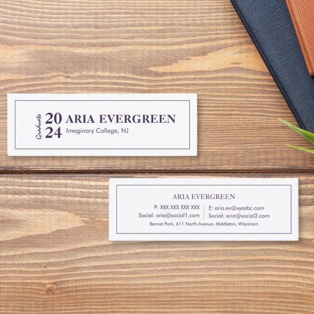 Simple Modern Stylish Graduate Name Card (Creator Uploaded)
