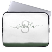 Simple Modern Stylish Monogrammed Evergreen