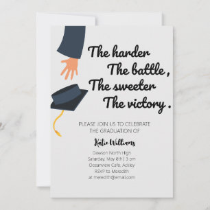 Simple Modern Tassel Graduation Party Invitation 