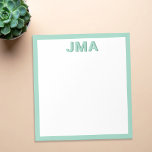 Simple Modern Teal Monogram Notepad<br><div class="desc">Create your own personalised monogram stationery featuring your custom initials or name in modern minimalist typography.</div>