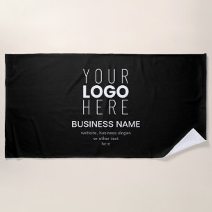 Simple Modern Template for Your Business Logo Beach Towel