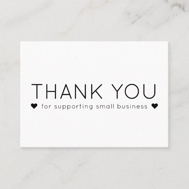 Simple Modern Thank you Business Cards (Front)