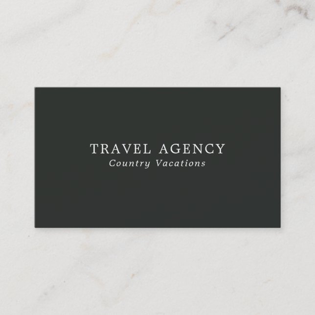 Simple & Modern Travel Agent Business Card (Front)