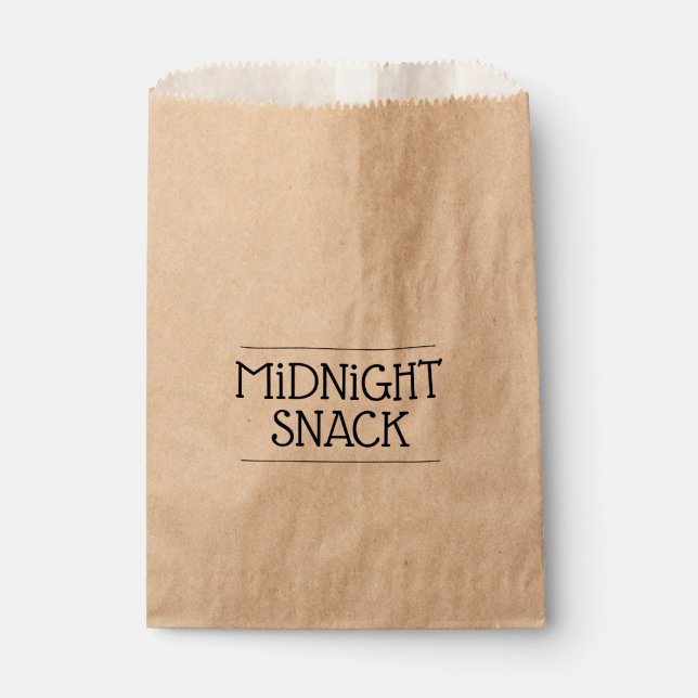 Simple Modern Treat Midnight Snack Party Treat Favour Bag (Front)