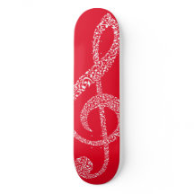 Simple Modern Treble Clef White Notes Illustrated