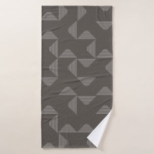 Simple, modern, trendy geometric graphic pattern bath towel