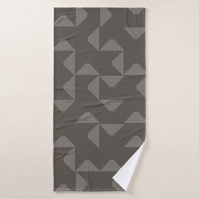 Simple, modern, trendy geometric graphic pattern bath towel (Bath Towel)