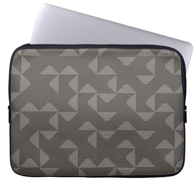 Simple, modern, trendy geometric graphic pattern laptop sleeve (Front)