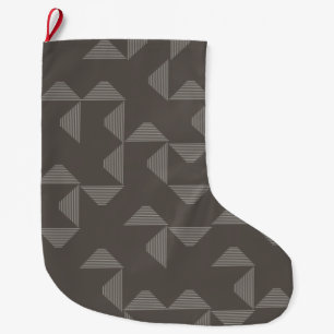 Simple, modern, trendy geometric graphic pattern large christmas stocking