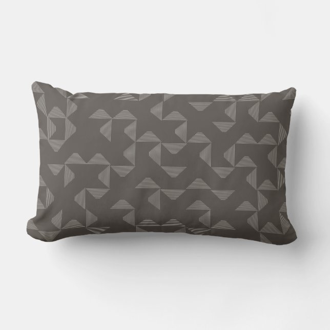 Simple, modern, trendy geometric graphic pattern lumbar cushion (Front)