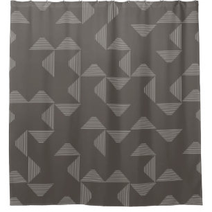 Simple, modern, trendy geometric graphic pattern shower curtain