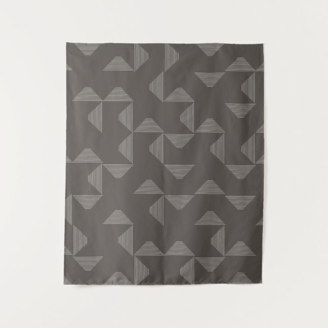 Simple, modern, trendy geometric graphic pattern tapestry (Front)