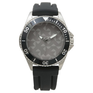 Simple, modern, trendy geometric graphic pattern watch