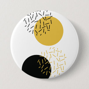Simple, modern, trendy urban geometric graphic art 7.5 cm round badge