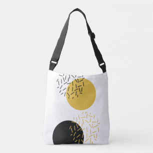Simple, modern, trendy urban geometric graphic art crossbody bag