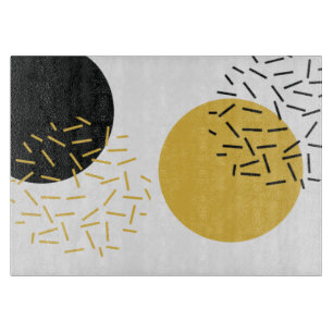 Simple, modern, trendy urban geometric graphic art cutting board