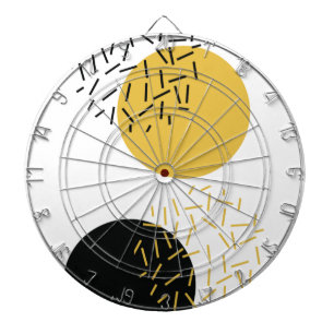 Simple, modern, trendy urban geometric graphic art dartboard