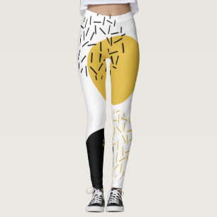 Simple, modern, trendy urban geometric graphic art leggings