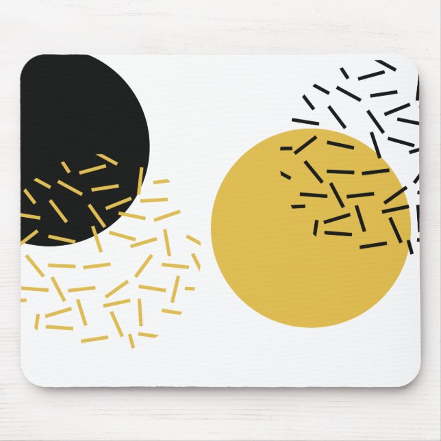 Simple, modern, trendy urban geometric graphic art mouse pad (Front)