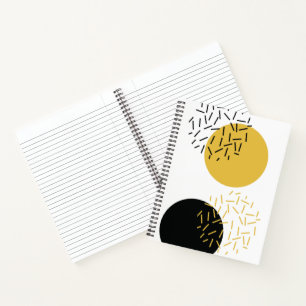 Simple, modern, trendy urban geometric graphic art notebook