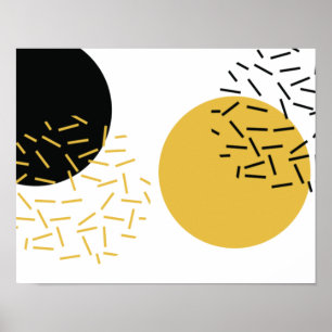 Simple, modern, trendy urban geometric graphic art poster