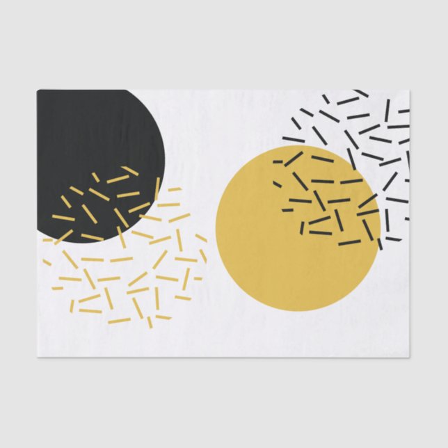 Simple, modern, trendy urban geometric graphic art tissue paper (Front)