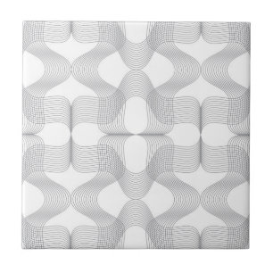 Simple, modern, trendy wavy graphic design pattern ceramic tile