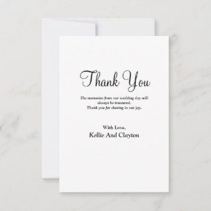 Simple Modern Type Thank You Card