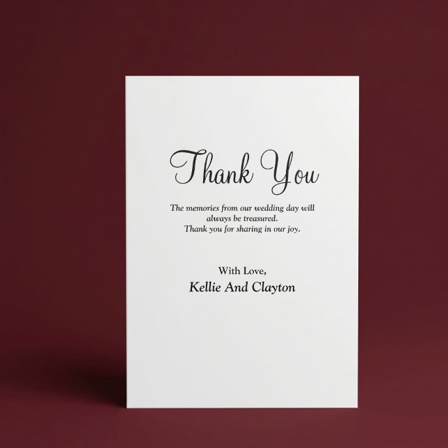 Simple Modern Type Thank You Card (Creator Uploaded)