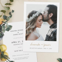 Simple Modern Typography Custom Photo Wedding