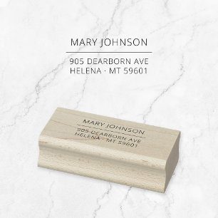 Simple Modern Typography Custom Return Address 06. Rubber Stamp