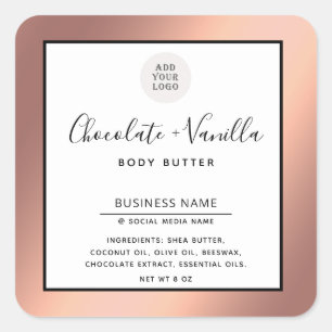 Simple modern typography luxury product  square sticker