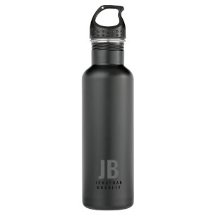 Simple Modern Typography Monogrammed 710 Ml Water Bottle