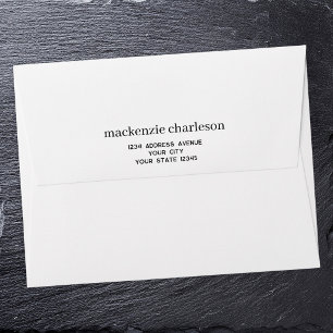 Simple Modern Typography Personalised Address Envelope