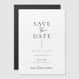 Simple Modern Typography Photo Wedding Magnetic Invitation