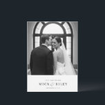 Simple Modern Typography Photo Wedding Thank You Card<br><div class="desc">Express your gratitude with our Simple Modern Typography Photo Wedding Thank You Card. This minimalist wedding thank you card design features a minimal black and white photo layout,  perfect for any weddings.</div>