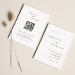 Simple Modern Typography QR Code Wedding Invitation<br><div class="desc">Simple Modern Typography QR Code Wedding Invitation</div>