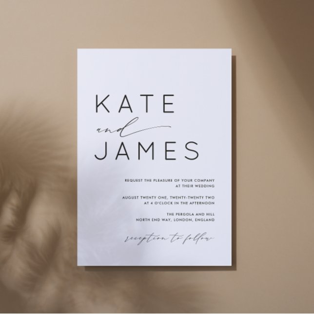 Simple Modern Typography Wedding Invitation (Creator Uploaded)