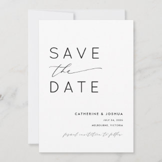 Simple Modern Typography Wedding Invitation