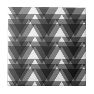 Simple, modern, urban, bold transparent triangles ceramic tile