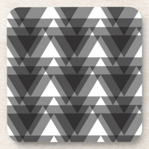 Simple, modern, urban, bold transparent triangles coaster