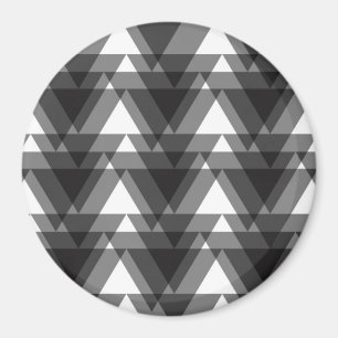 Simple, modern, urban, bold transparent triangles magnet