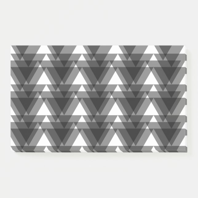 Simple, modern, urban, bold transparent triangles post-it notes (Front)