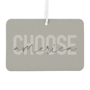 Simple, modern, urban cool design Choose America Car Air Freshener