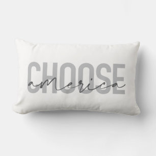 Simple, modern, urban cool design Choose America Lumbar Cushion