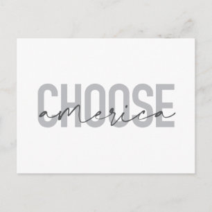 Simple, modern, urban cool design Choose America Postcard