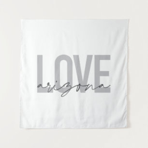 Simple, modern, urban, cool design Love Arizona Tapestry